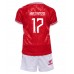 Maillot de foot Danemark Victor Kristiansen #17 Domicile vêtements enfant Europe 2024 Manches Courtes (+ pantalon court)